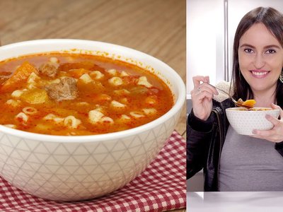 Sopa de Legumes com Carne e Macarrão
