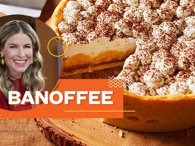 Banoffee: Torta de Banana com Doce de Leite, Chantilly e Café