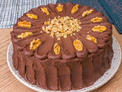 Bolo de Chocolate com Nozes