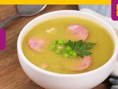 Sopa de Ervilha com Bacon e Calabresa