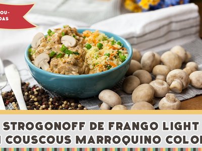 Strogonoff de Frango Light com Couscous Marroquino
