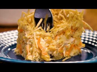 Bolo salgado de pão de forma