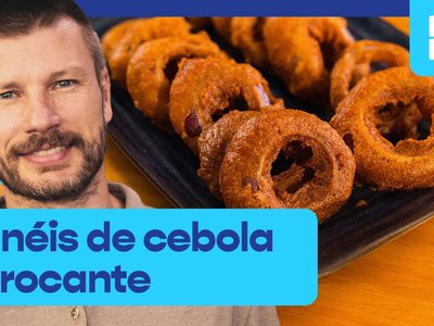 Anéis de cebola crocante