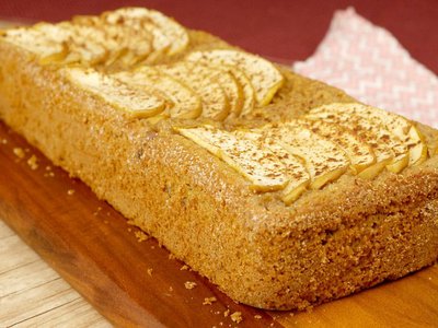 Bolo de Maçã sem Açúcar, sem Lactose e sem Farinha - Bolo Nutritivo