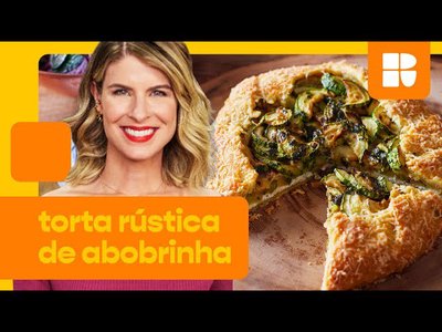 Torta rústica de abobrinha com ricota e molho de manjericão