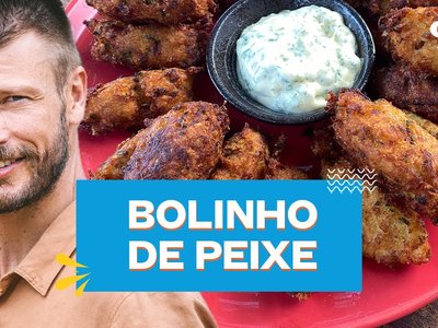 Bolinho de peixe com maionese de ervas