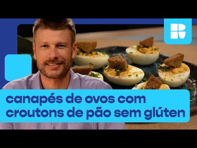 Canapés de ovos com croutons sem glúten