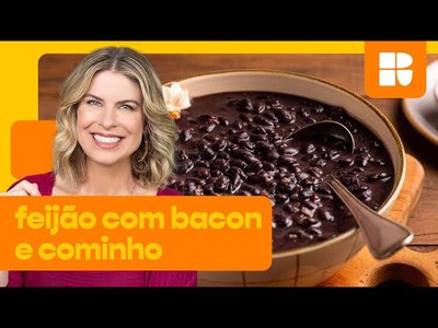 Feijão-preto com bacon e cominho