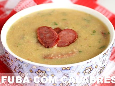 Sopa de Fubá com Calabresa