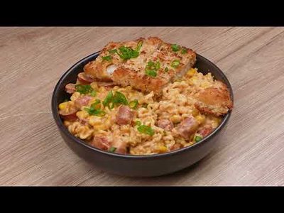 Macarrão Cremoso com Queijo e Milho