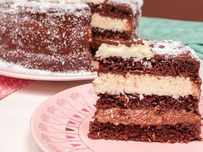 Bolo Prestígio com Ganache