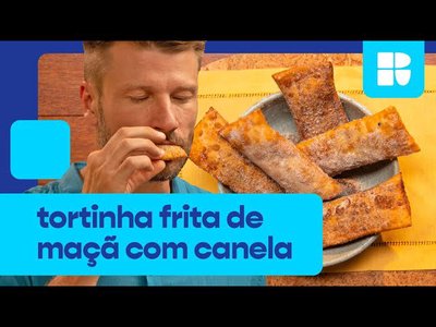 Tortinha frita de maçã com canela