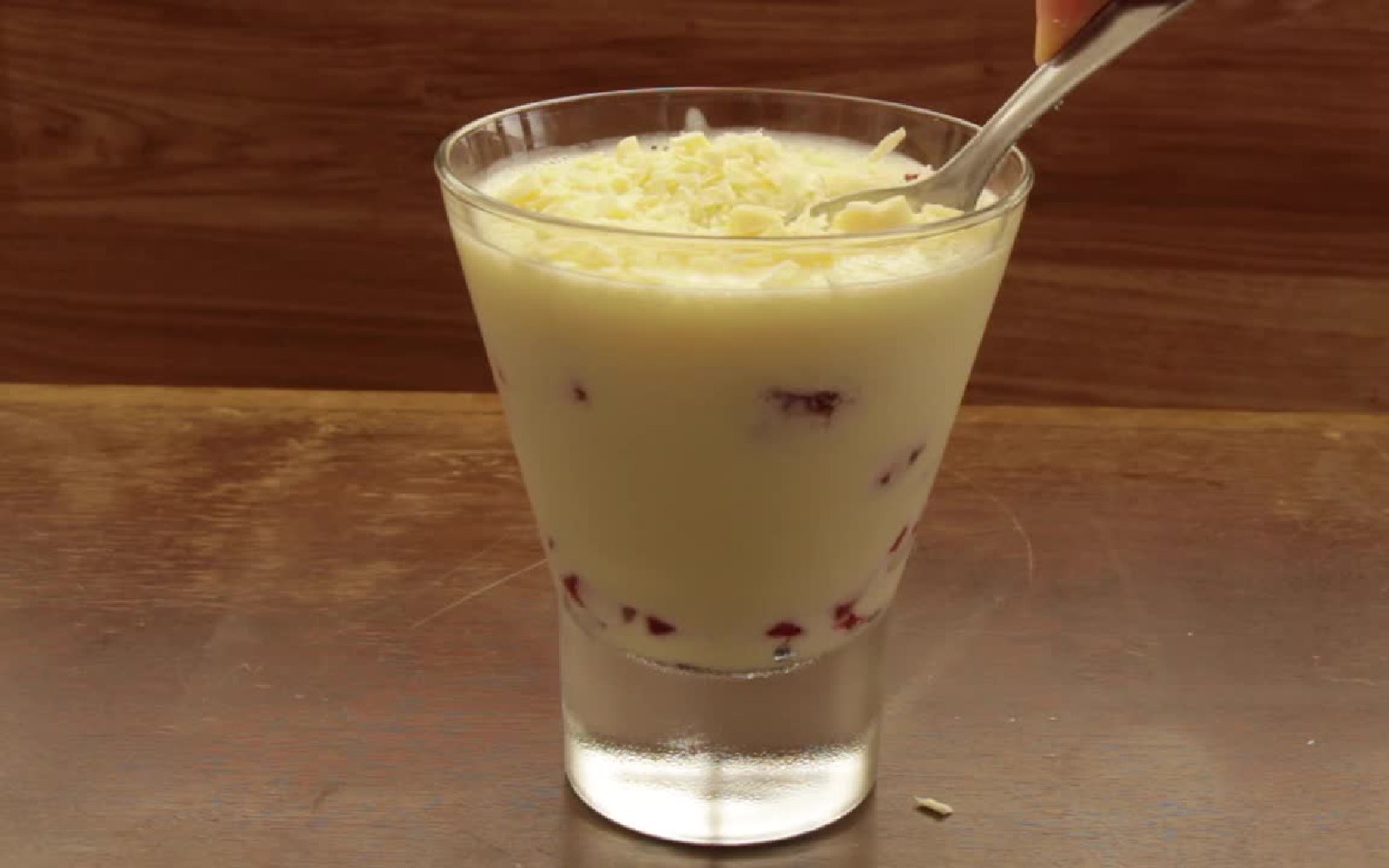 Receita de Mousse de Leite em Pó com Morango